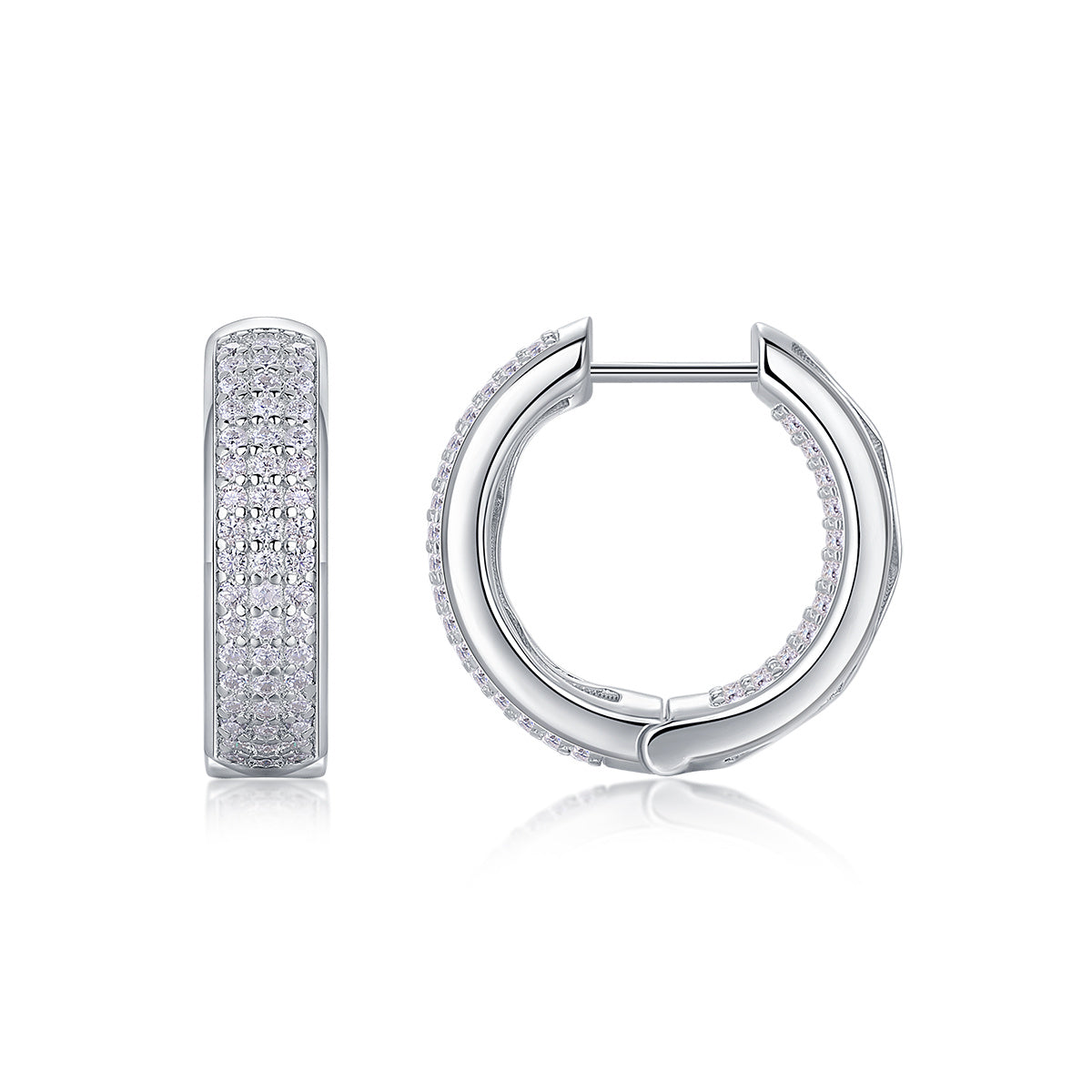 Moissanite Hoop Earrings