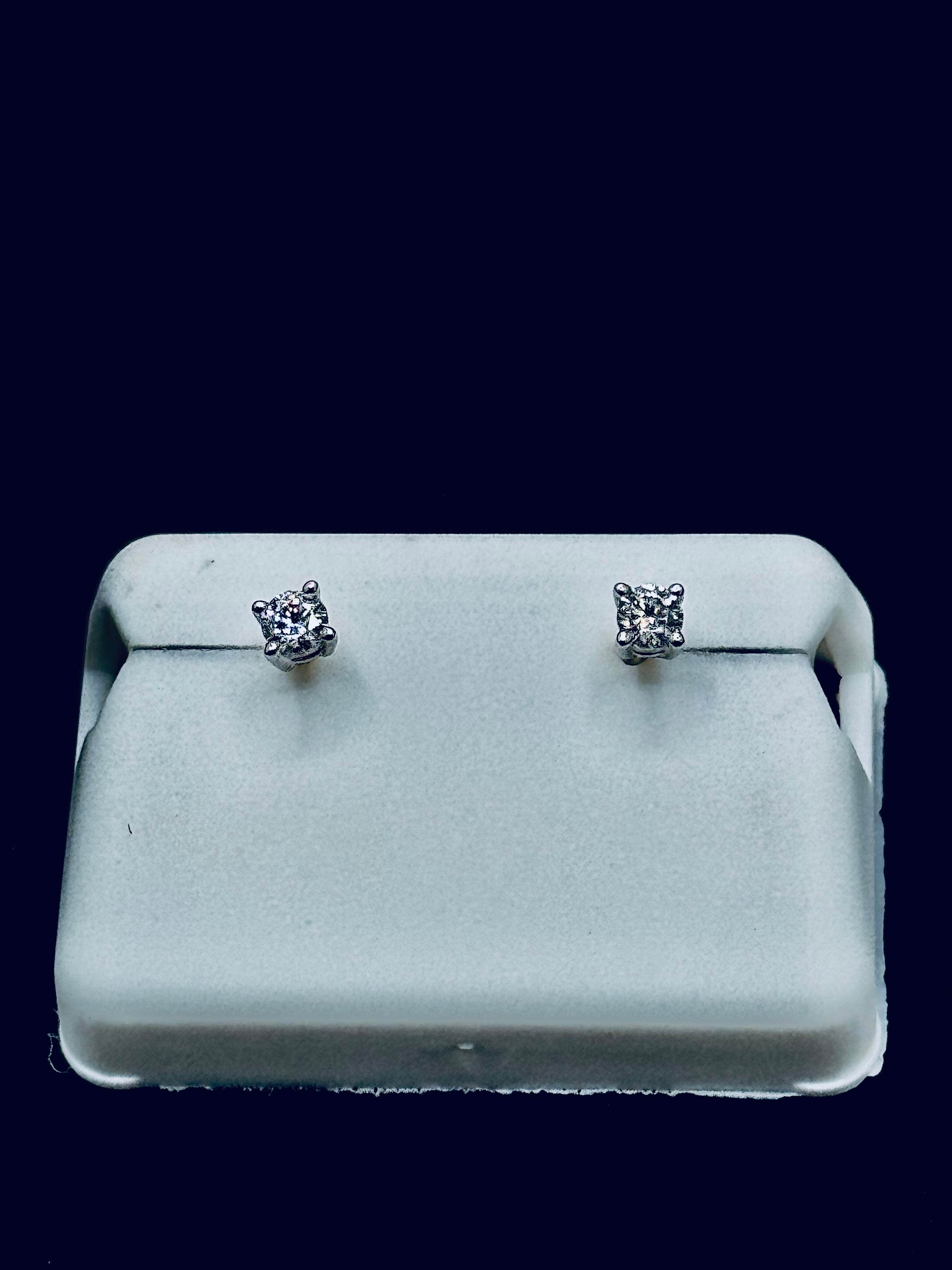 Silver Moissanite Stud Earrings