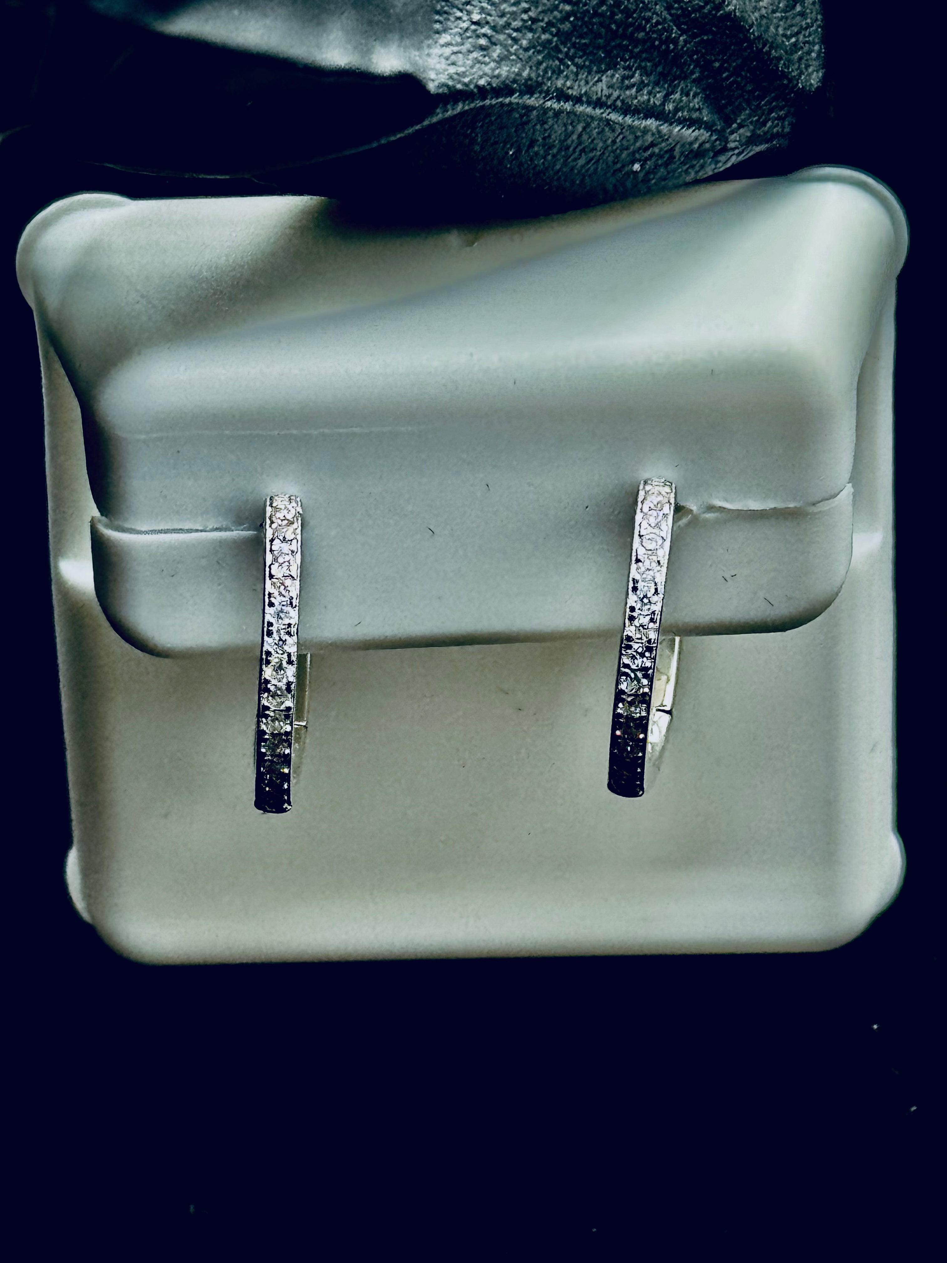 Huggie Moissanite Hoop Earrings