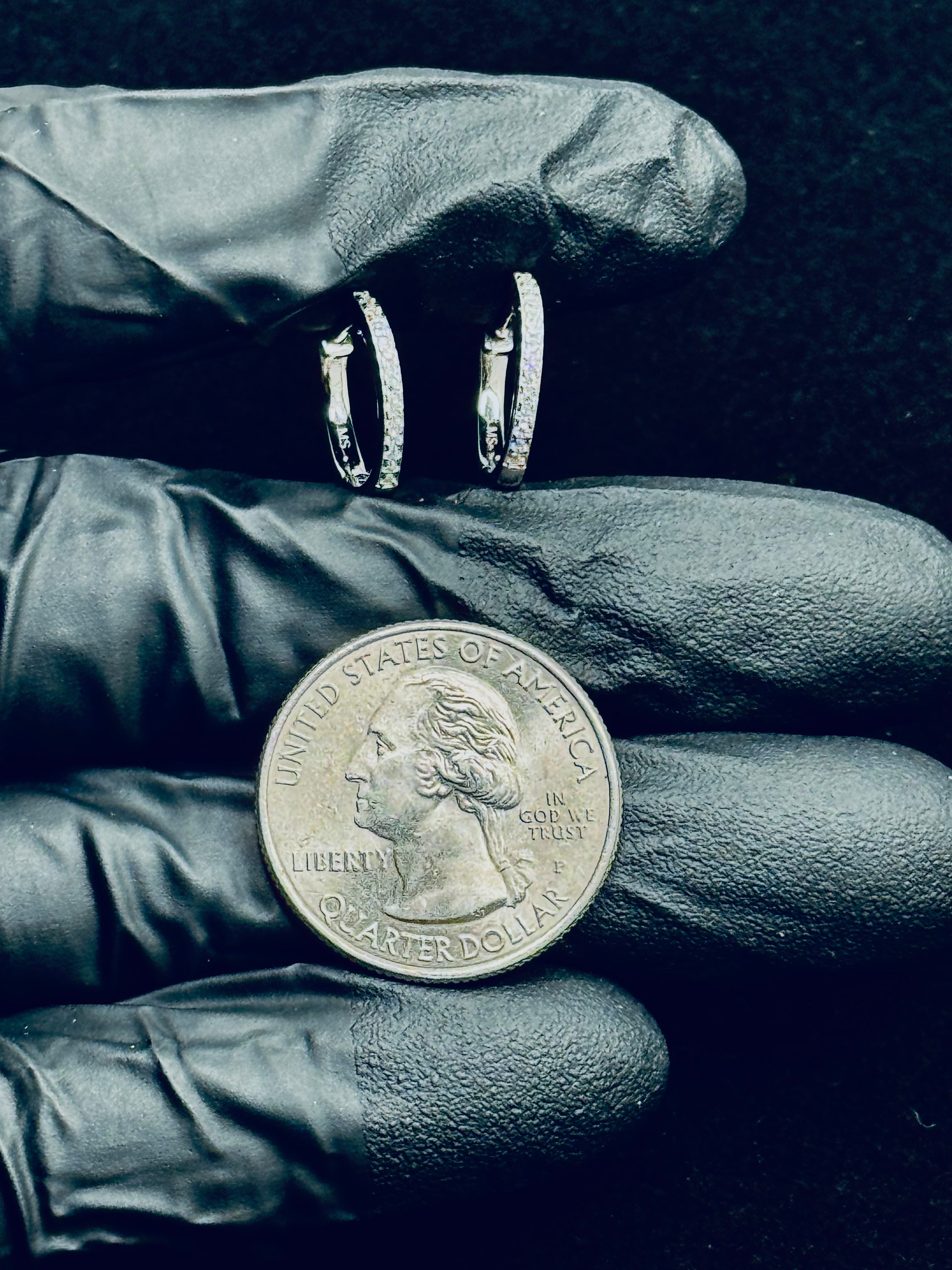 Huggie Moissanite Hoop Earrings