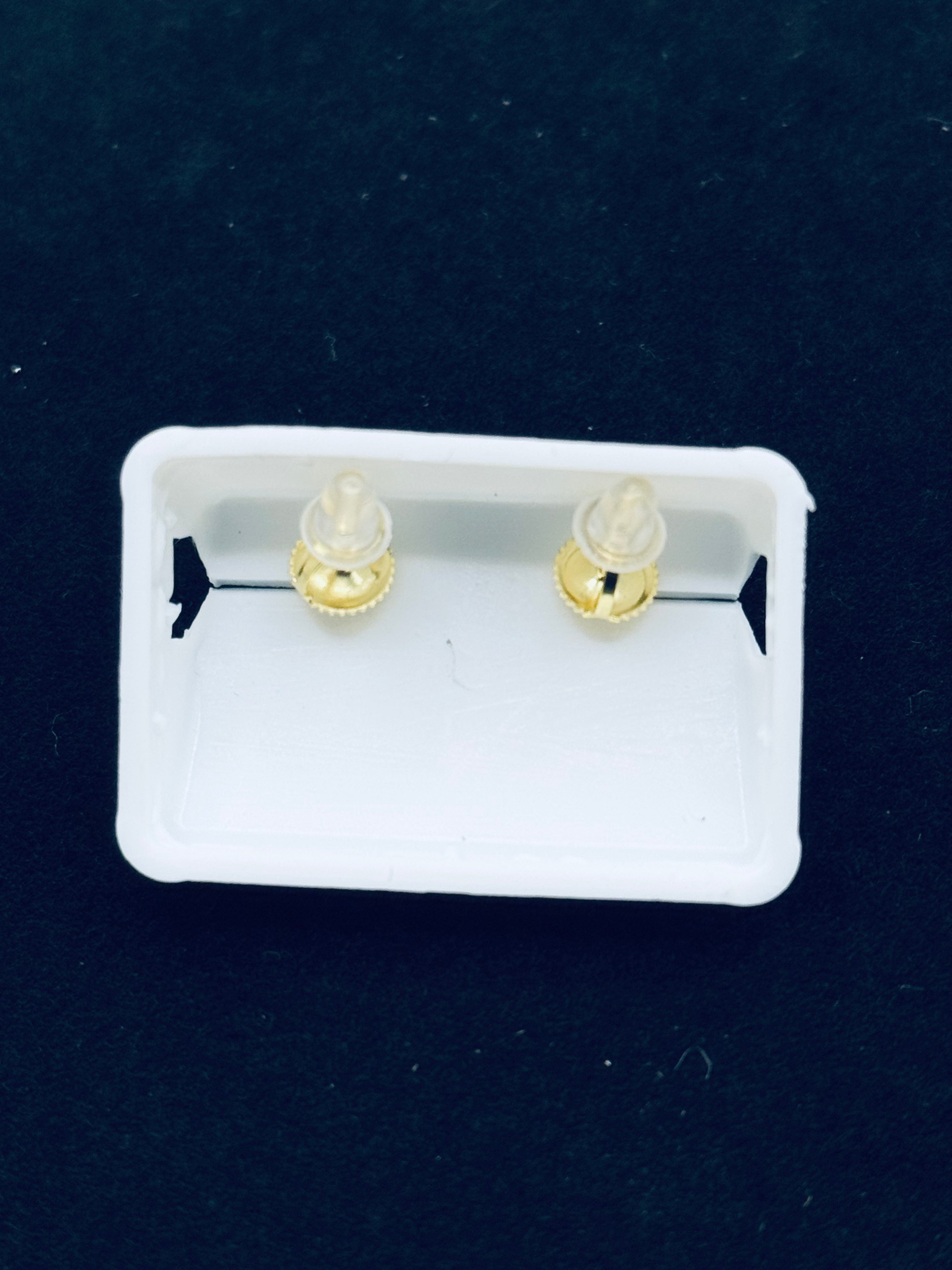 Gold Solitaire Earrings