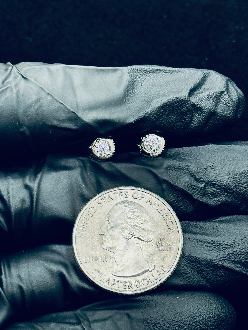 Silver Moissanite Stud Earrings