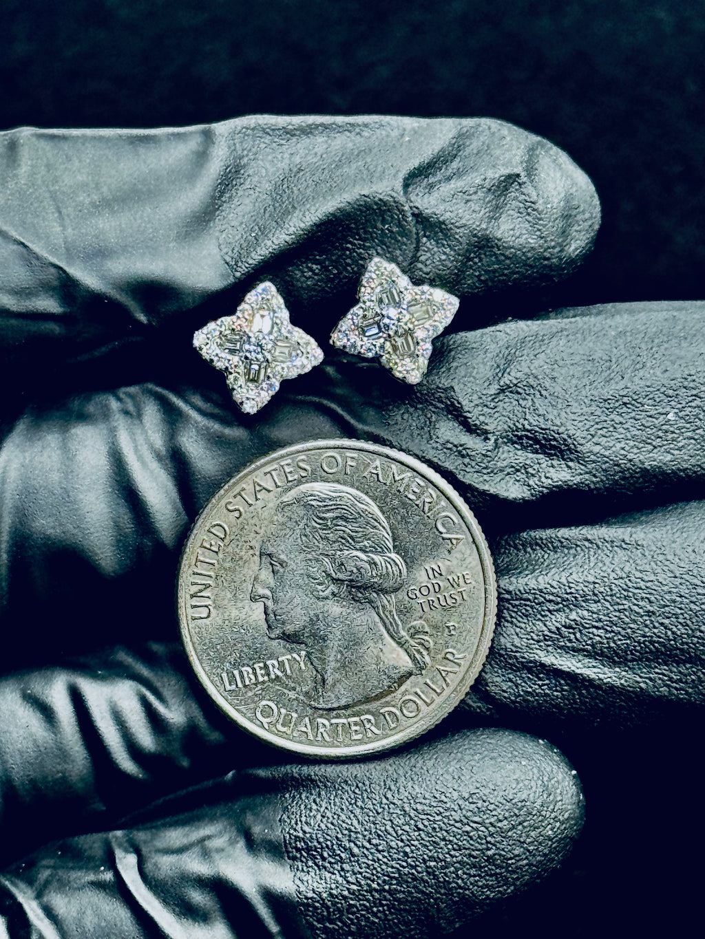 Moissanite Louis Vuitton Style Earrings