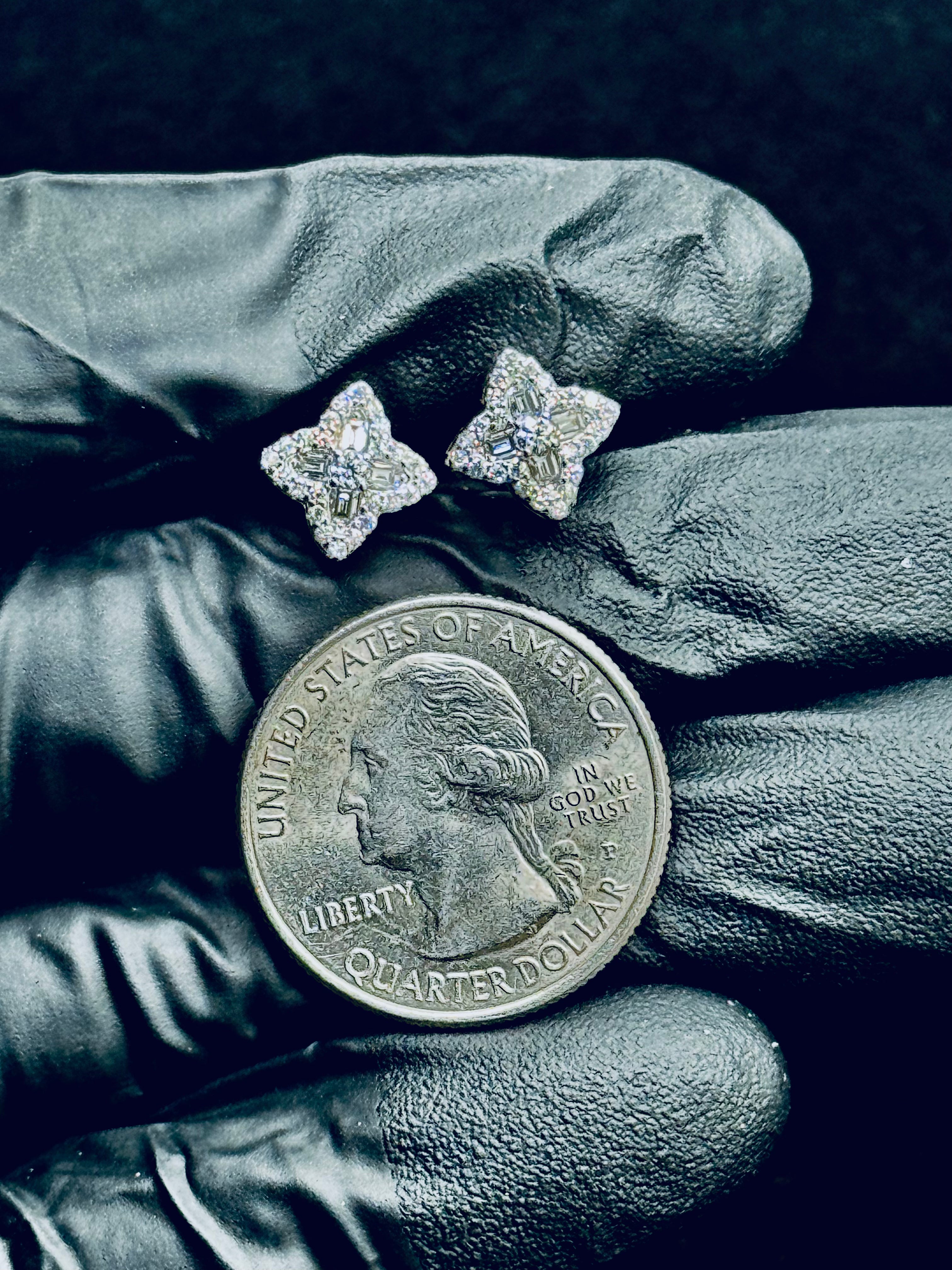 Moissanite Louis Vuitton Style Earrings