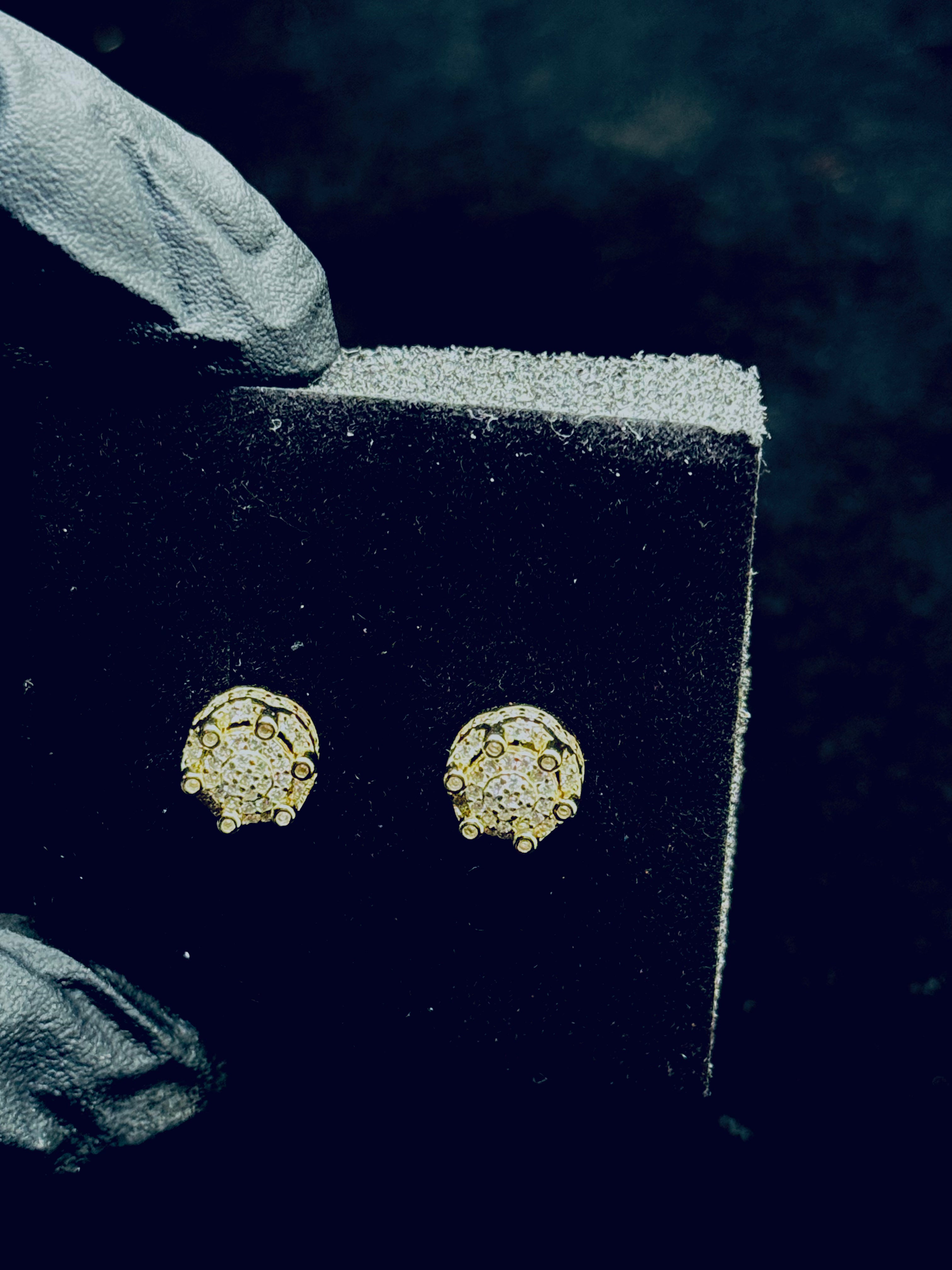 King's Crown Moissanite Earrings