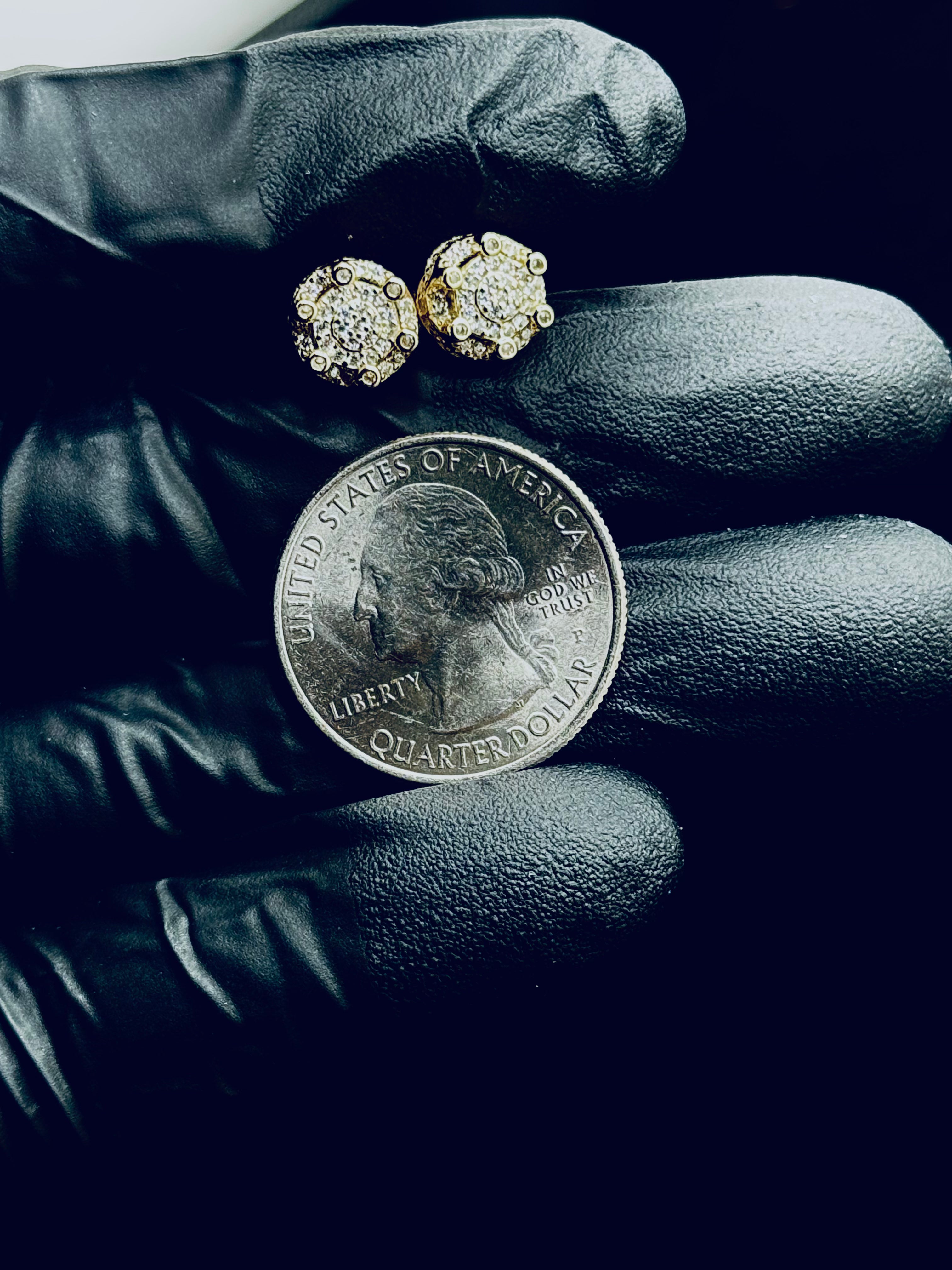 King's Crown Moissanite Earrings