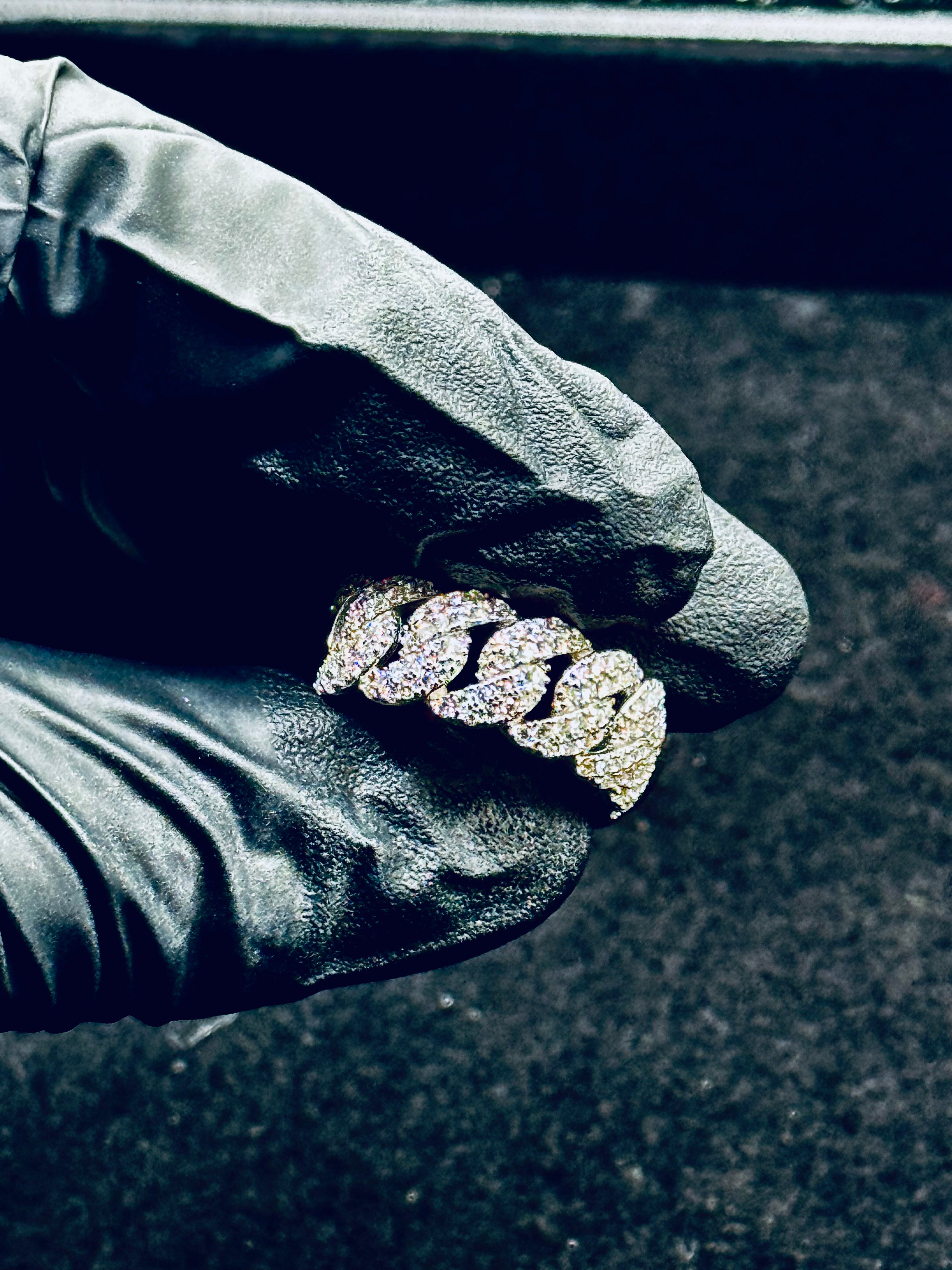 Moissanite Cuban Link Ring