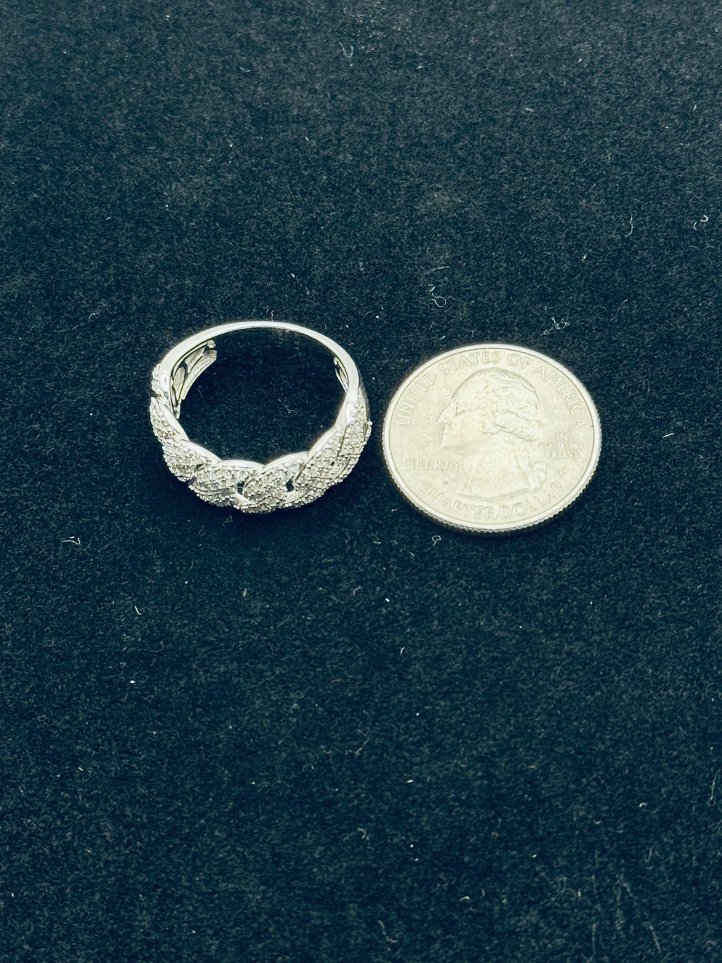 Moissanite Cuban Link Ring