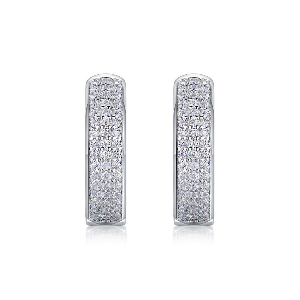 Moissanite Hoop Earrings
